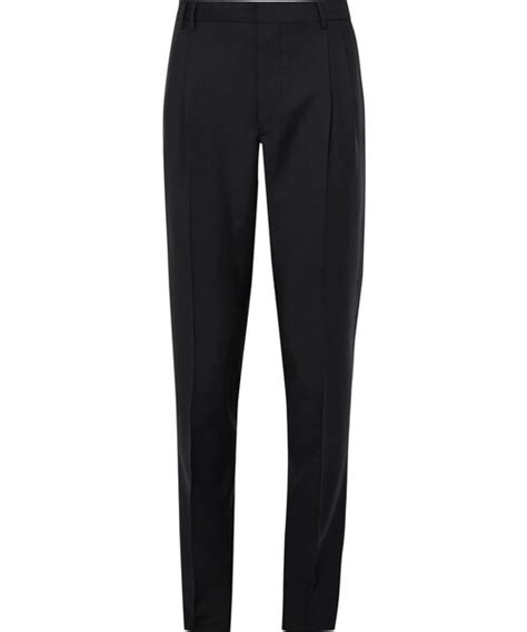 prada tapered wool and mohair-blend trousers|Prada slim.